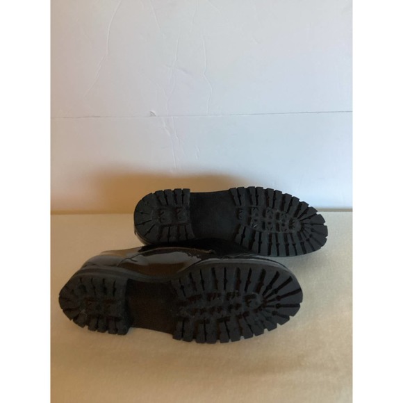 Attilio Giusti Leombruni Charcoal Patent Leather Lace Up Chunky Shoes Size 8 - Picture 5 of 5